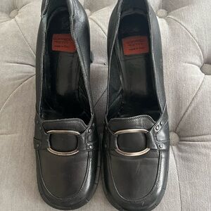 Black Leather Women's Shoes